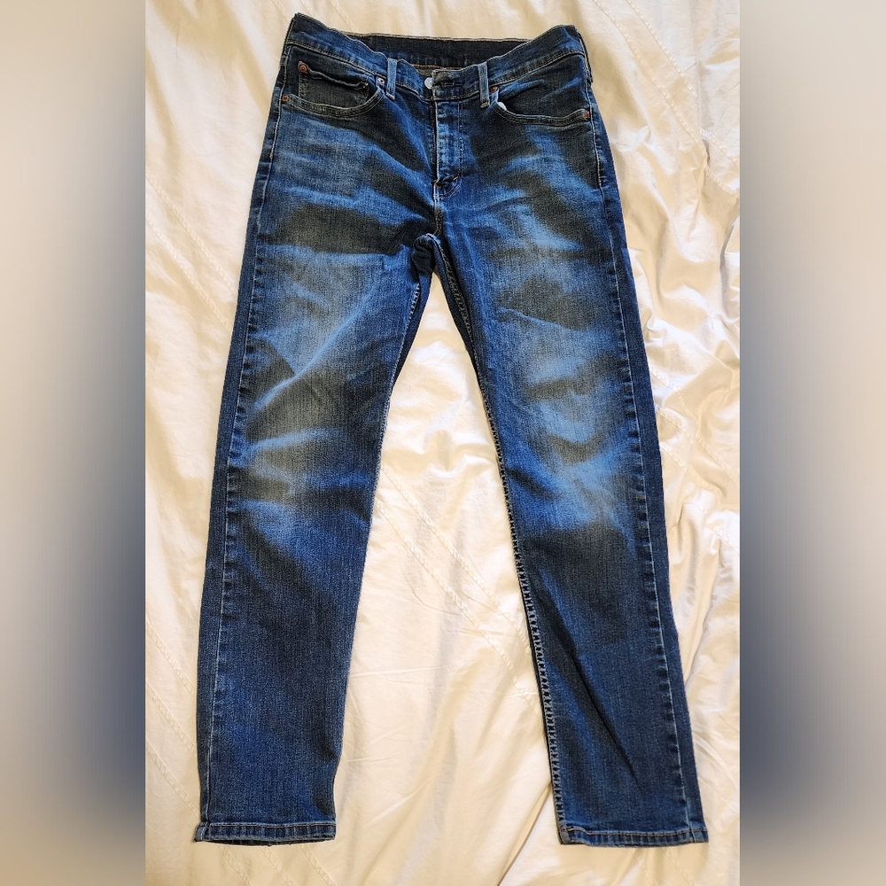 Levi's Mens 32W 32L Blue Denim Jeans with Classic Label